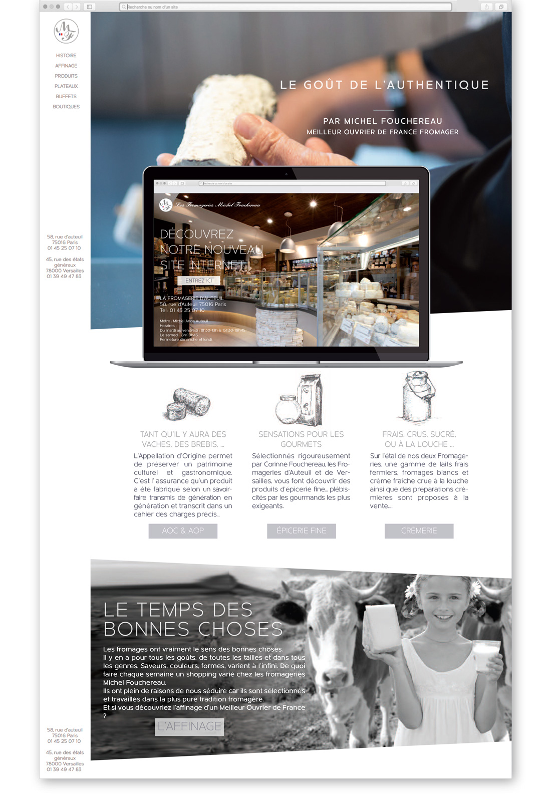 site internet fromager michel fouchereau